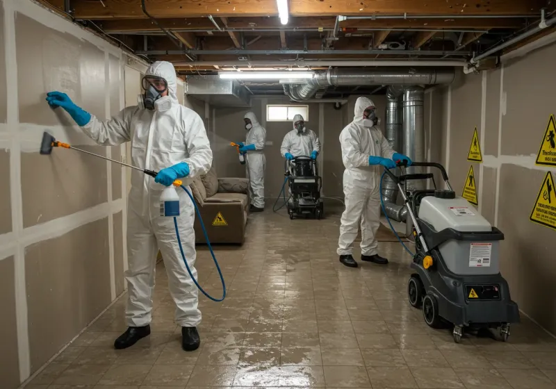 Basement Moisture Removal and Structural Drying process in Tift County, GA